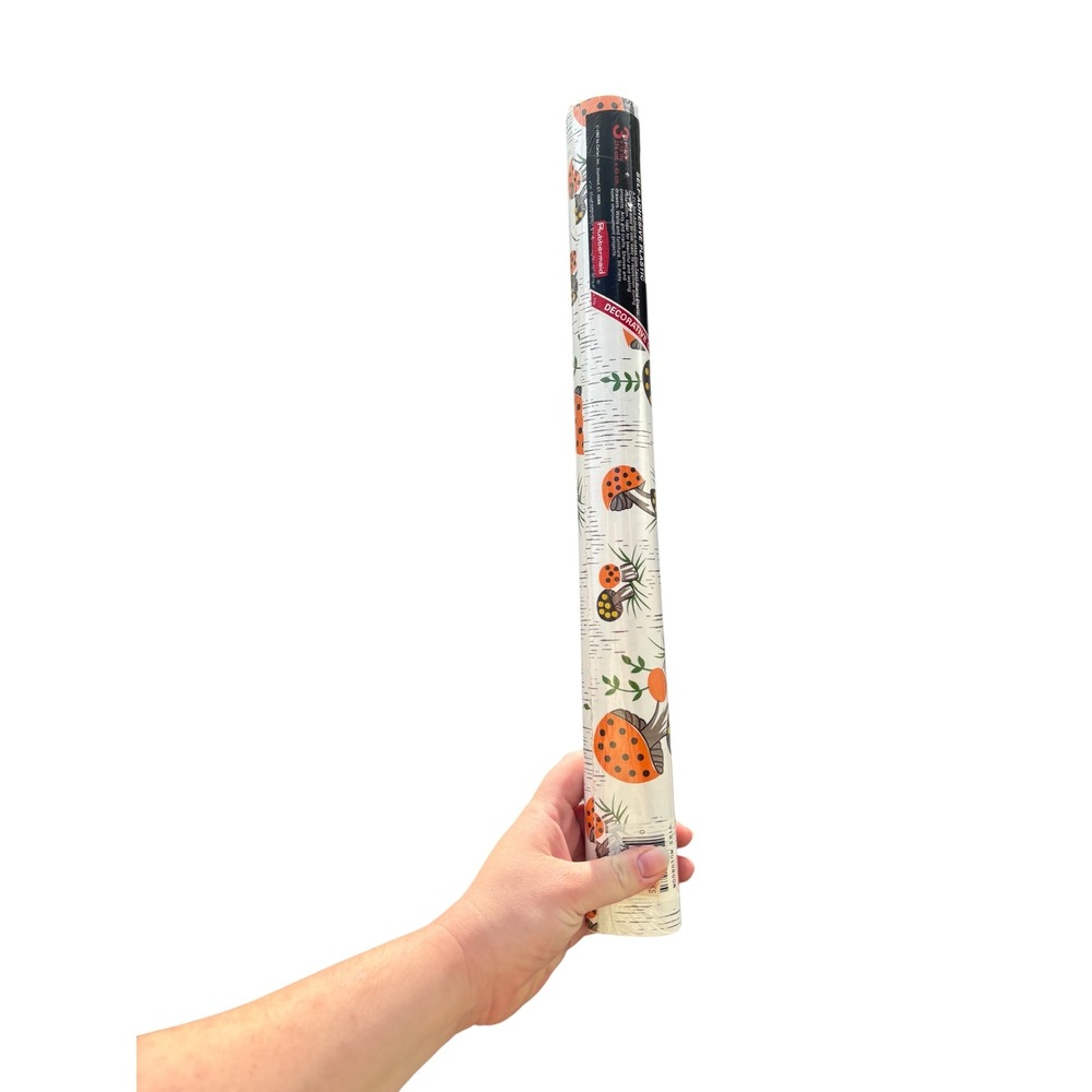 Vintage HTF Mushroom Contact Paper Self Adhesive Liner Decor‎ Deadstock Rare